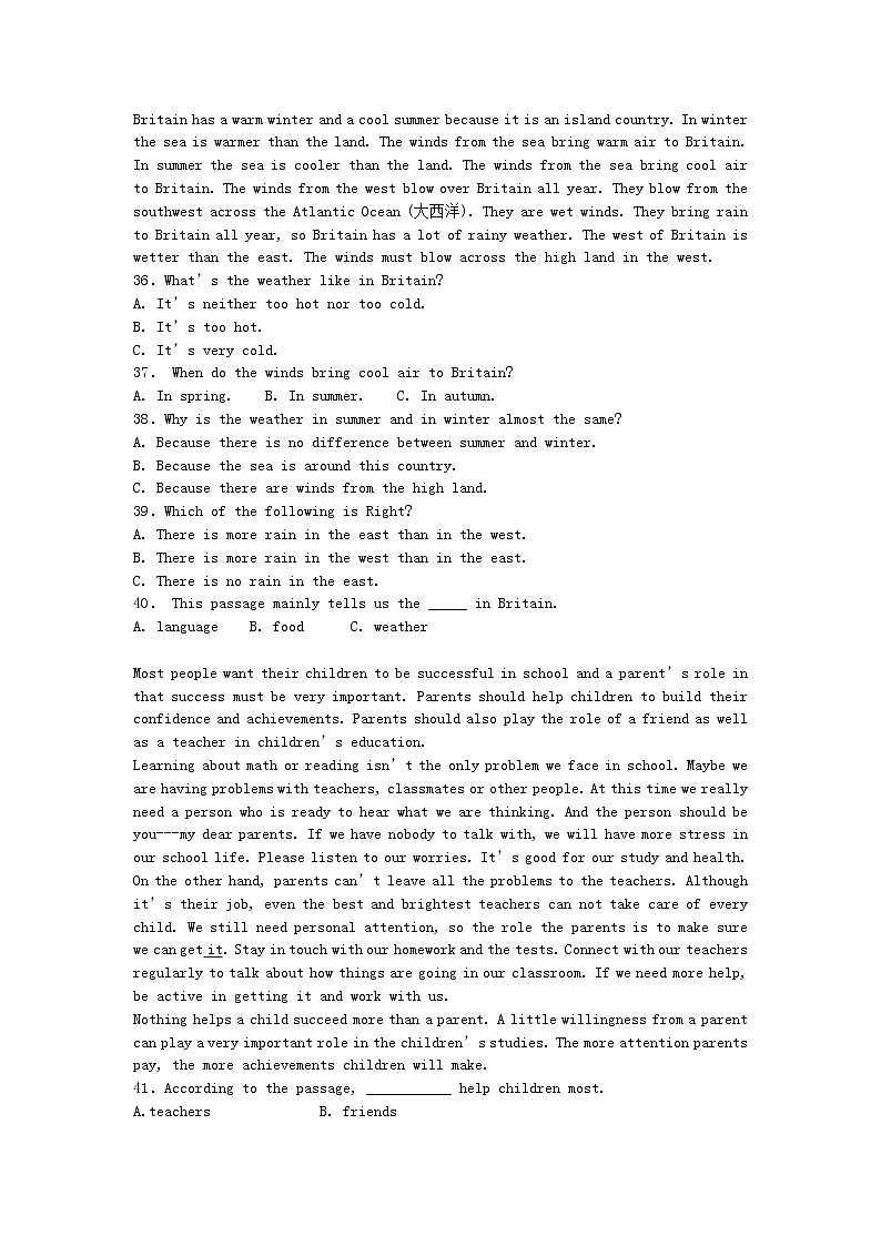 （新版）牛津版八年级下册《Unit 6 Sunshine for all》同步练习第3页