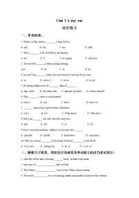 初中英语牛津译林版八年级上册Unit 3 A day out精练