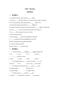 初中英语牛津译林版八年级上册Unit 7 Seasons课时训练