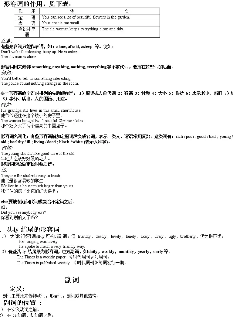 初中英语形容词和副词的讲解和练习学案 教习网 学案下载 初中英语形容词和副词的讲解和练习学案 教习网 学案下载