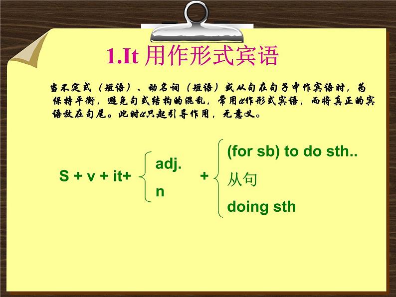 it做形式宾语的用法（共11张PPT）课件PPT第3页