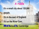 初中英语 外研（新标准）版 八年级上册Module 2 My home town and my country Unit2 Cambridge is a beautiful city in the east of England同步教案 课件 练习