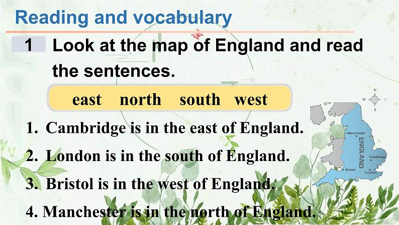 初中英语 外研（新标准）版 八年级上册Module 2 My home town and my country Unit2 Cambridge is a beautiful city in the east of England同步教案 课件 练习05