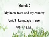 初中英語 外研（新標(biāo)準(zhǔn)）版 八年級上冊Module 2 My home town and my country Unit3 Language in use同步教案 課件 練習(xí)