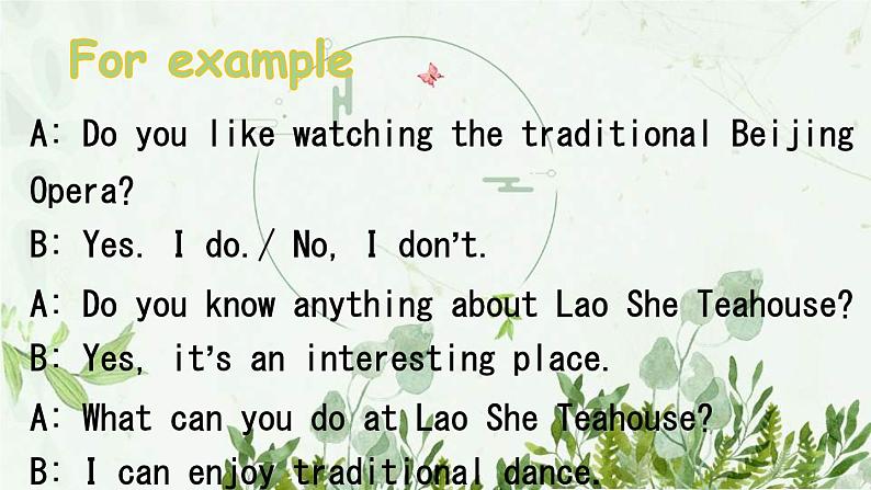 初中英语 外研（新标准）版 八年级上册Module 5 Lao She's Teahouse  Unit1  I wanted to see the Beijing Opera同步教案 课件 练习07