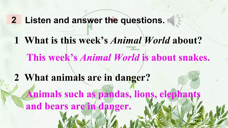 初中英语 外研（新标准）版 八年级上册Module 6 Animals in danger  Unit1 It allows people to get closer to them同步教案 课件 练习07