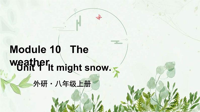 初中英语 外研（新标准）版 八年级上册Module 10 The weather Unit 1 It might snow同步教案 课件 练习05