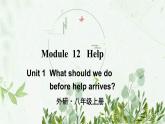初中英语 外研（新标准）版 八年级上册Module 12 Help Unit 1 What should we do before help arrives_同步教案 课件 练习