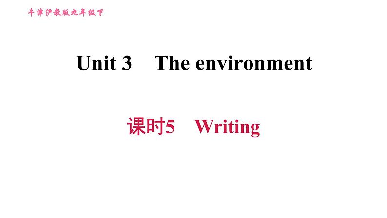 沪教牛津版九年级下册英语课件 Unit 3 课时5 Writing第1页