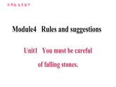 外研版九年级下册英语课件 Module 4 Unit1 You must be careful of falling stones.