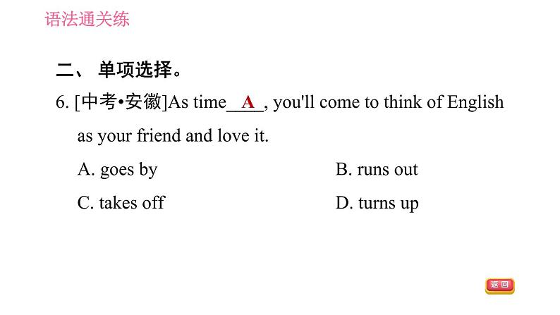 人教版九年级下册英语 Unit 14 习题课件04