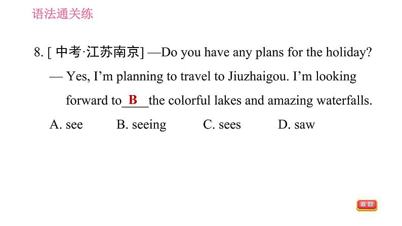 人教版九年级下册英语 Unit 14 习题课件06