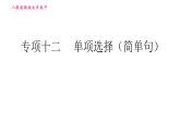 人教版九年级下册英语课件 期末专训 专项十二 单项选择（简单句）