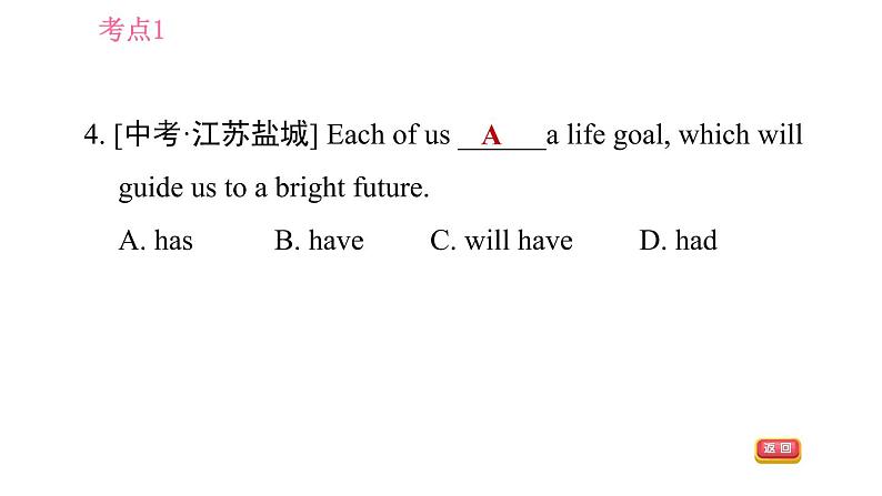 人教版九年级下册英语课件 期末专训 专项十 单项选择（时态、语态）第7页