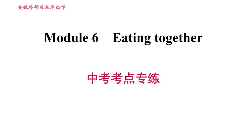 外研版九年级下册英语课件 Module 6 中考考点专练01