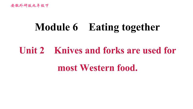 外研版九年级下册英语课件 Module 6 Unit 2 Knives and forks are used for most Western food.第1页