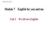 外研版九年級下冊英語課件 Module 7 Unit 2 We all own English