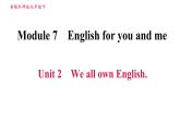 外研版九年级下册英语课件 Module 7 Unit 2 We all own English