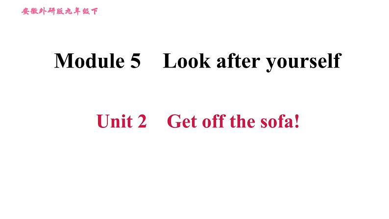 外研版九年级下册英语课件 Module 5 Unit 2 Get off the sofa第1页