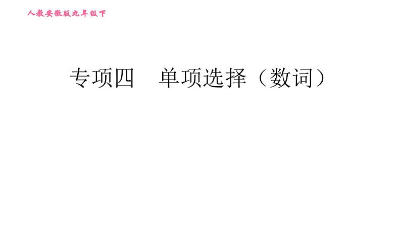 人教版九年级下册英语 期末专训 习题课件01