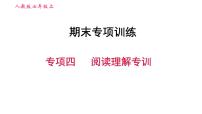 人教版七年级上册英语习题课件 期末专项训练 专项四　阅读理解专训