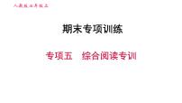 人教版七年级上册英语习题课件 期末专项训练 专项五　综合阅读专训