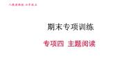 人教版七年级上册英语习题课件 期末专项训练 专项四 主题阅读