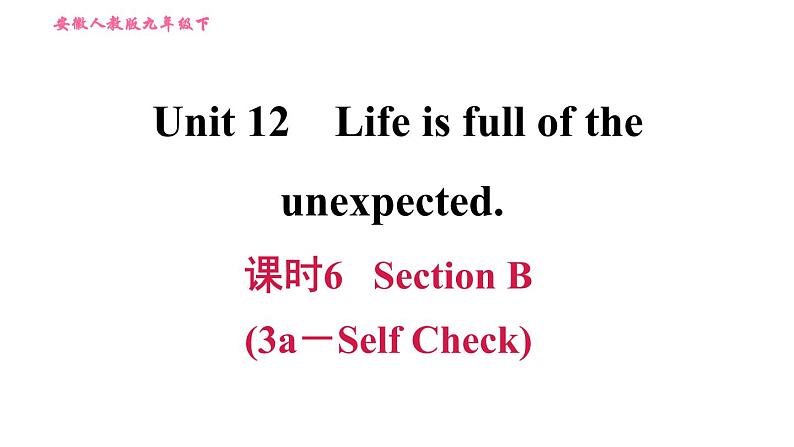 人教版九年级下册英语课件 Unit 12 课时6 Section B (3a－Self Check)第1页