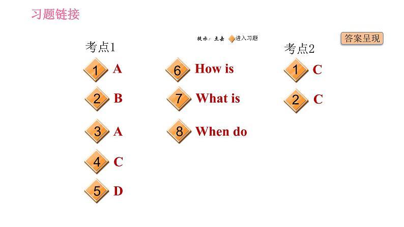 人教版七年级上册英语习题课件 Unit9 中考考点专练02