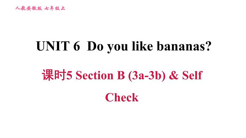 人教版七年级上册英语习题课件 Unit6 课时5 Section B (3a-3b)& Self Check01