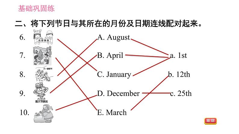 人教版七年级上册英语 Unit8 习题课件05