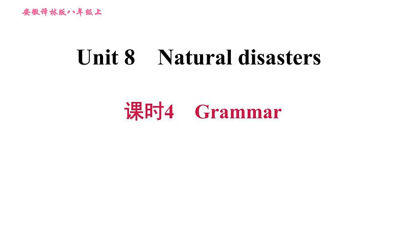 牛津版八年级上册英语习题课件 Unit8 课时4 Grammar第1页