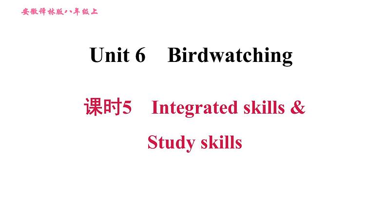 牛津版八年级上册英语习题课件 Unit6 课时5 Integrated skills & Study skills01