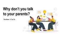 人教新目标 (Go for it) 版八年级下册Unit 4 Why don’t you talk to your parents?Section A图文课件ppt