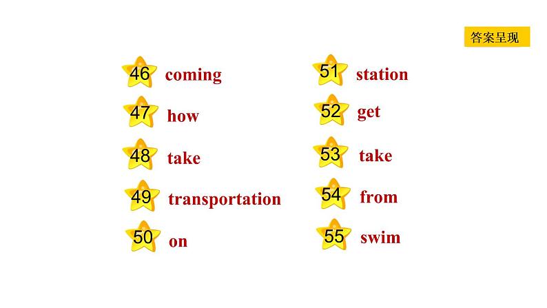 冀教版八年级上册英语习题课件 Unit6 Lesson 33　Life on Wheels06