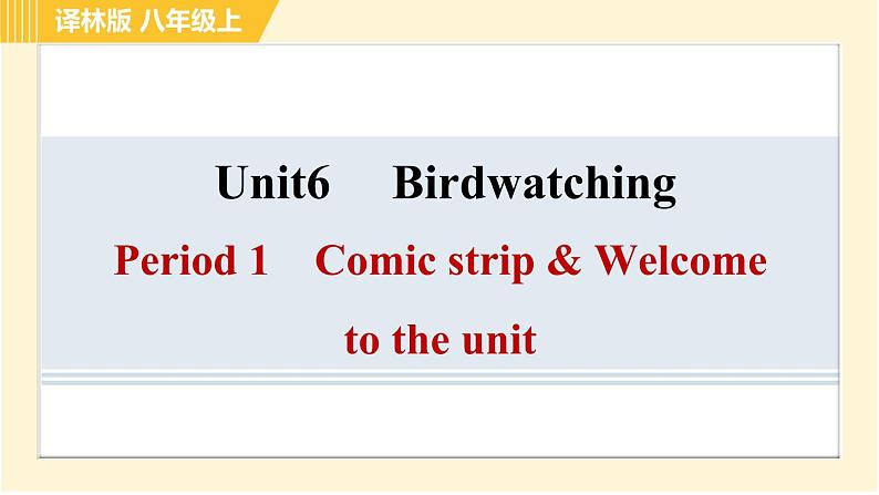 译林版八年级上册英语习题课件 Unit6 Period 1 Comic strip & Welcome to the unit第1页