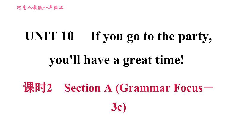 人教版八年级上册英语习题课件 Unit10 课时2　Section A (Grammar Focus－3c)第1页