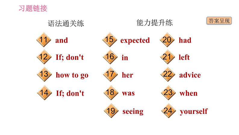 人教版八年级上册英语习题课件 Unit10 课时2　Section A (Grammar Focus－3c)第3页