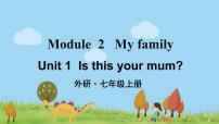 初中英语Module 2 My familyUnit 1 Is this your mum?背景图课件ppt