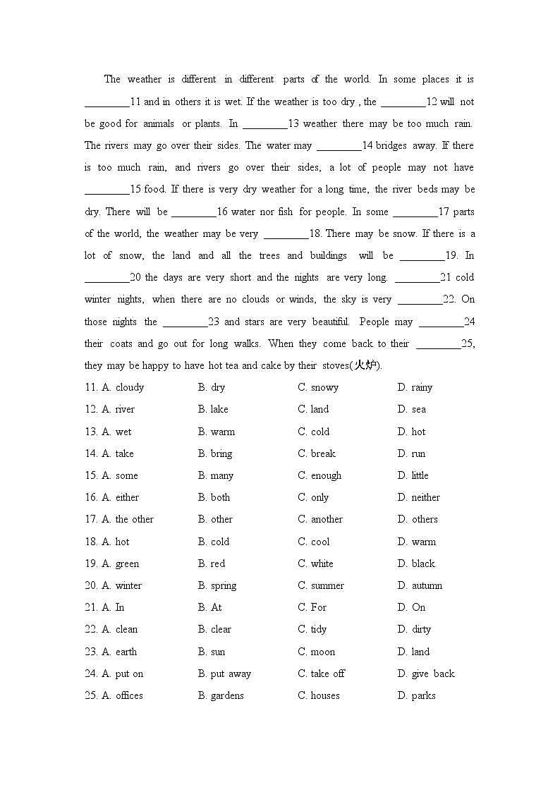 外研版八年级上册英语 Module10 测试第2页