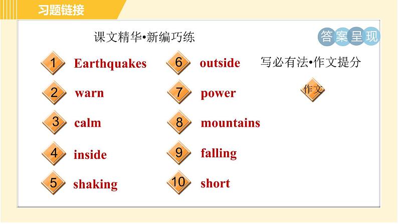 外研版八年级上册英语习题课件 Module12 Unit304