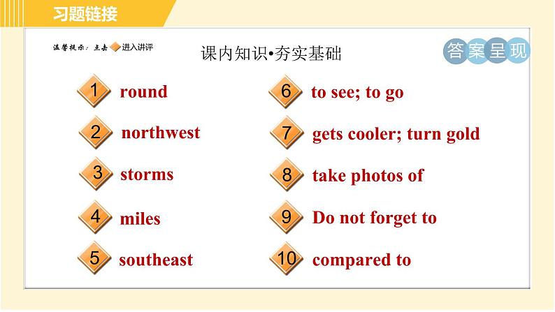 外研版八年级上册英语 Module10 习题课件02