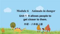 初中英语外研版 (新标准)八年级上册Module 6  Animals in danger.Unit 1 It allows people to get closer to them .教课内容课件p