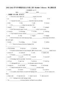 外研版 (新标准)九年级上册Module 3 Heroes综合与测试单元测试练习题