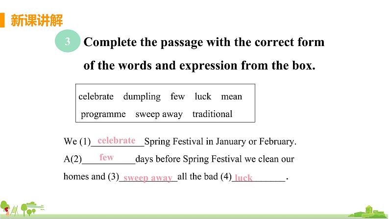 外研版英语七年级上册 M10 Spring Festival  Unit 2 My mother's cleaning our houses and sweeping away bad luck PPT课件08