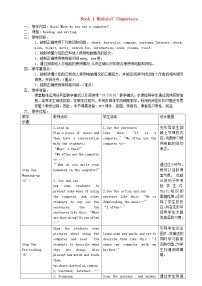 2021学年Module 7 ComputersUnit 2 When do you use a computer?教学设计