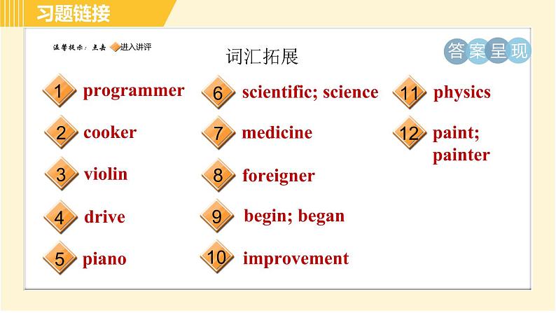 人教版八年级上册英语习题课件 Unit6 Period 4 Section B (3a-Self Check)第2页