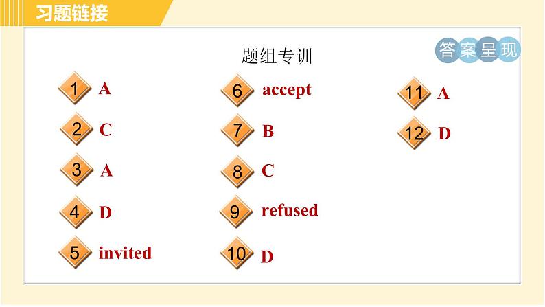 人教版八年级上册英语 Unit9 习题课件03
