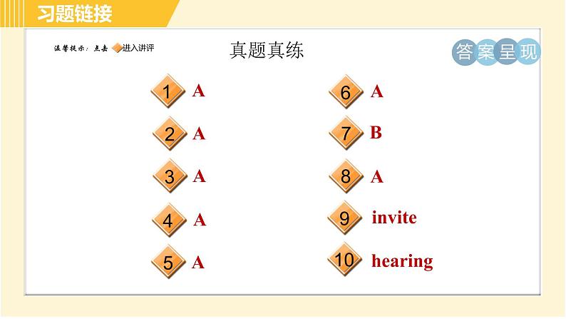 人教版八年级上册英语习题课件 Unit9 单元整合与拔高第2页