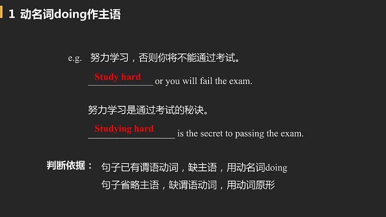 初中英语中考复习专项-非谓语动词doing课件PPT06